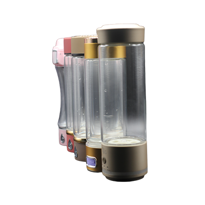 トップヘルシーインテリジェントカラフルライト電気水素水ガラス瓶SPEポータブルHHO水生成器を販売